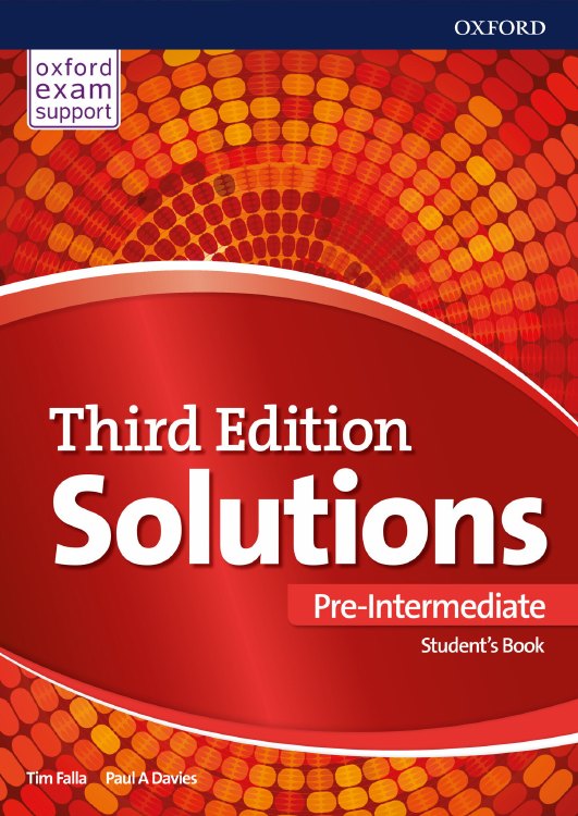 Solutions Third Edition Pre-Intermediate 学生书封面,版权归原权利人
